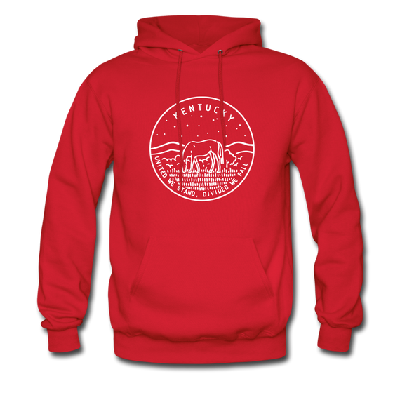 Kentucky Hoodie - State Design Unisex Kentucky Hooded Sweatshirt - red