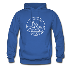 Louisiana Hoodie - State Design Unisex Louisiana Hooded Sweatshirt - royal blue