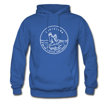 Louisiana Hoodie - State Design Unisex Louisiana Hooded Sweatshirt - royal blue