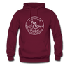 Louisiana Hoodie - State Design Unisex Louisiana Hooded Sweatshirt - burgundy