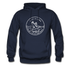 Louisiana Hoodie - State Design Unisex Louisiana Hooded Sweatshirt - navy
