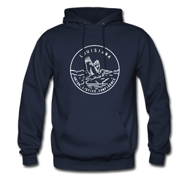 Louisiana Hoodie - State Design Unisex Louisiana Hooded Sweatshirt - navy