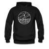 Maine Hoodie - State Design Unisex Maine Hooded Sweatshirt - black