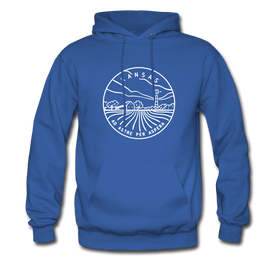 Kansas Hoodie - State Design Unisex Kansas Hooded Sweatshirt - royal blue