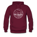 Kansas Hoodie - State Design Unisex Kansas Hooded Sweatshirt - burgundy