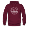 Kansas Hoodie - State Design Unisex Kansas Hooded Sweatshirt - burgundy