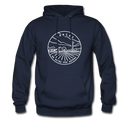 Kansas Hoodie - State Design Unisex Kansas Hooded Sweatshirt - navy