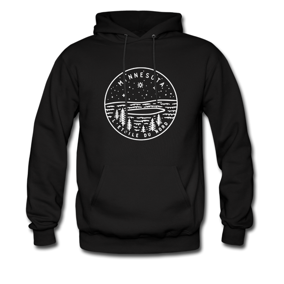 Minnesota Hoodie - State Design Unisex Minnesota Hooded Sweatshirt - black