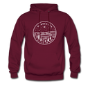 Minnesota Hoodie - State Design Unisex Minnesota Hooded Sweatshirt - burgundy