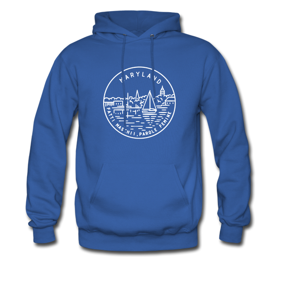 Maryland Hoodie - State Design Unisex Maryland Hooded Sweatshirt - royal blue