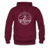 Massachusetts Hoodie - State Design Unisex Massachusetts Hooded Sweatshirt - burgundy