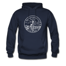 Massachusetts Hoodie - State Design Unisex Massachusetts Hooded Sweatshirt - navy