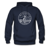 Massachusetts Hoodie - State Design Unisex Massachusetts Hooded Sweatshirt - navy