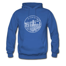 Michigan Hoodie - State Design Unisex Michigan Hooded Sweatshirt - royal blue