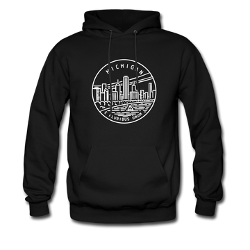 Michigan Hoodie - State Design Unisex Michigan Hooded Sweatshirt - black