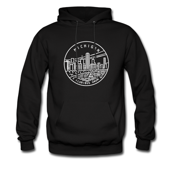Michigan Hoodie - State Design Unisex Michigan Hooded Sweatshirt - black