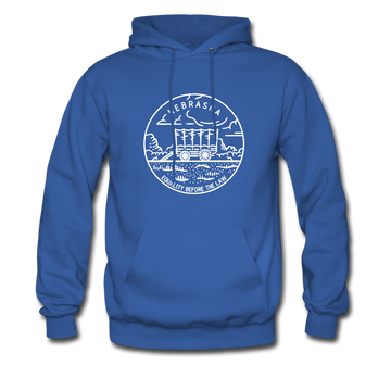Nebraska Hoodie - State Design Unisex Nebraska Hooded Sweatshirt - royal blue