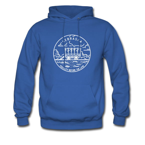 Nebraska Hoodie - State Design Unisex Nebraska Hooded Sweatshirt - royal blue