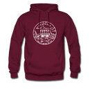 Nebraska Hoodie - State Design Unisex Nebraska Hooded Sweatshirt - burgundy