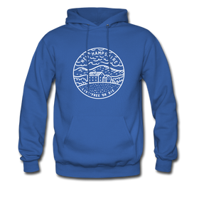 New Hampshire Hoodie - State Design Unisex New Hampshire Hooded Sweatshirt - royal blue