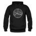 New Hampshire Hoodie - State Design Unisex New Hampshire Hooded Sweatshirt - black