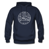 New Hampshire Hoodie - State Design Unisex New Hampshire Hooded Sweatshirt - navy
