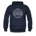 New Hampshire Hoodie - State Design Unisex New Hampshire Hooded Sweatshirt - navy
