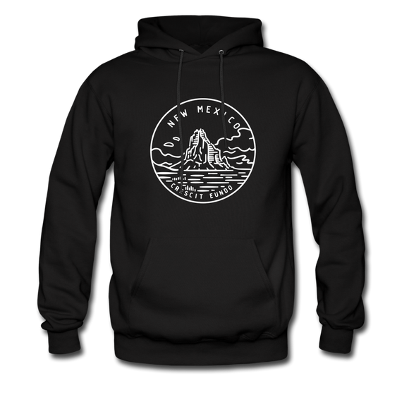 New Mexico Hoodie - State Design Unisex New Mexico Hooded Sweatshirt - black