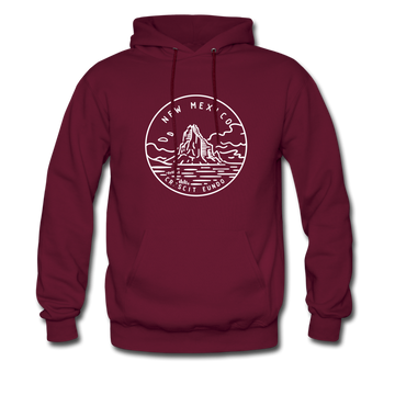 New Mexico Hoodie - State Design Unisex New Mexico Hooded Sweatshirt - burgundy