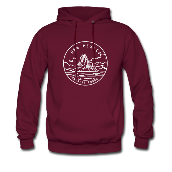 New Mexico Hoodie - State Design Unisex New Mexico Hooded Sweatshirt - burgundy