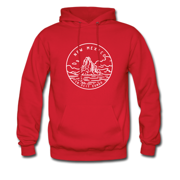 New Mexico Hoodie - State Design Unisex New Mexico Hooded Sweatshirt - red