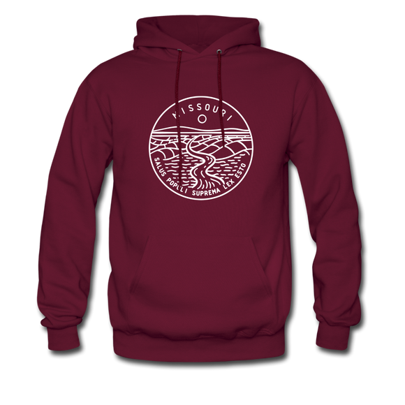 Missouri Hoodie - State Design Unisex Missouri Hooded Sweatshirt - burgundy