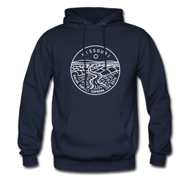 Missouri Hoodie - State Design Unisex Missouri Hooded Sweatshirt - navy