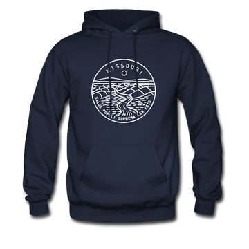 Missouri Hoodie - State Design Unisex Missouri Hooded Sweatshirt - navy