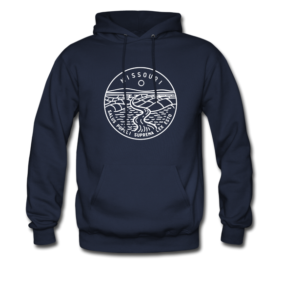 Missouri Hoodie - State Design Unisex Missouri Hooded Sweatshirt - navy