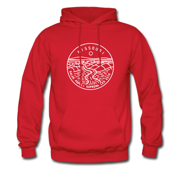 Missouri Hoodie - State Design Unisex Missouri Hooded Sweatshirt - red