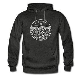 Missouri Hoodie - State Design Unisex Missouri Hooded Sweatshirt - charcoal gray