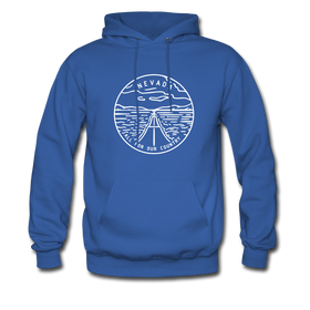 Nevada Hoodie - State Design Unisex Nevada Hooded Sweatshirt - royal blue