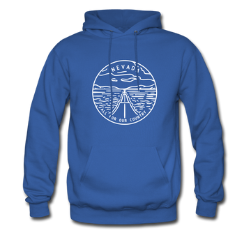 Nevada Hoodie - State Design Unisex Nevada Hooded Sweatshirt - royal blue