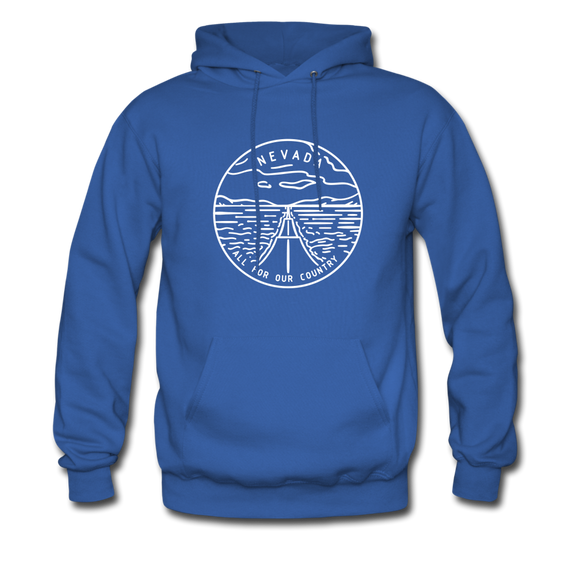 Nevada Hoodie - State Design Unisex Nevada Hooded Sweatshirt - royal blue