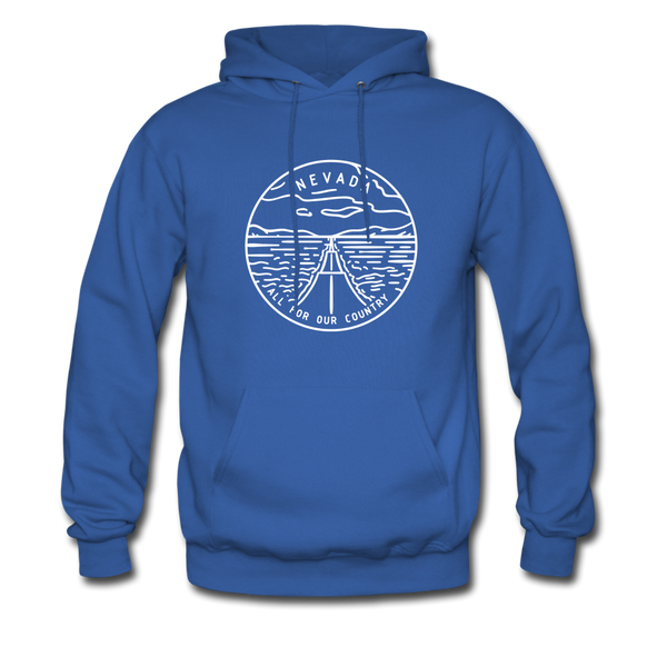 Nevada Hoodie - State Design Unisex Nevada Hooded Sweatshirt - royal blue