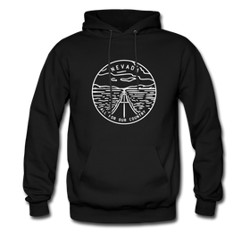 Nevada Hoodie - State Design Unisex Nevada Hooded Sweatshirt - black