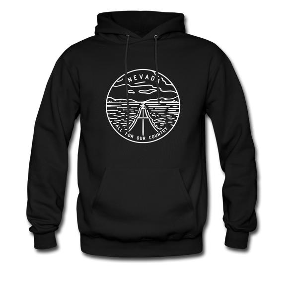 Nevada Hoodie - State Design Unisex Nevada Hooded Sweatshirt - black