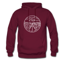 Nevada Hoodie - State Design Unisex Nevada Hooded Sweatshirt - burgundy