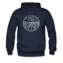 Nevada Hoodie - State Design Unisex Nevada Hooded Sweatshirt - navy