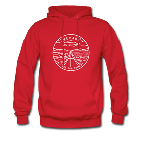 Nevada Hoodie - State Design Unisex Nevada Hooded Sweatshirt - red