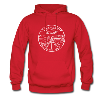 Nevada Hoodie - State Design Unisex Nevada Hooded Sweatshirt - red