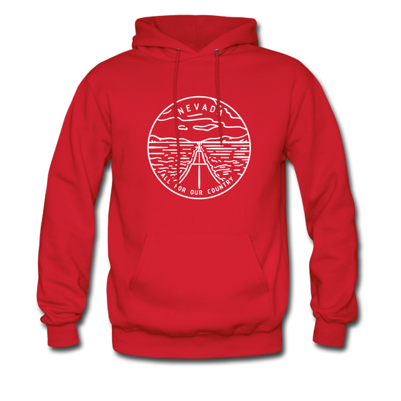Nevada Hoodie - State Design Unisex Nevada Hooded Sweatshirt - red