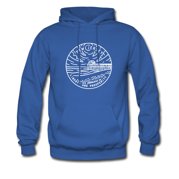 New Jersey Hoodie - State Design Unisex New Jersey Hooded Sweatshirt - royal blue