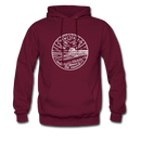 New Jersey Hoodie - State Design Unisex New Jersey Hooded Sweatshirt - burgundy
